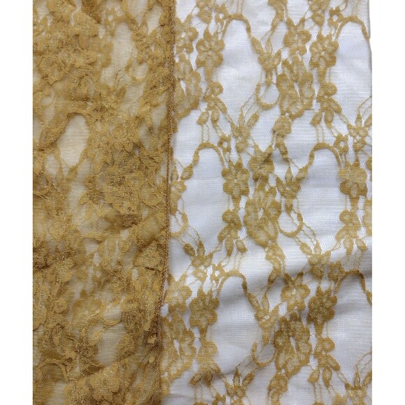 Rue 21 Womens Kimono Small Gold Floral Sheer Sleeveless High Low Open Front - Picture 3 of 5